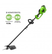 Триммер аккумуляторный Greenworks GD 40 BC +нож, 40 B (без аккумулятор.бат. и заряд.уст-ва)1301507