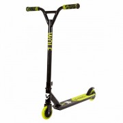 Самокат NOVATRACK WOLF EL 110 PU с пластик. ободом 84A, ABEC 7, черно-зеленый 100P.WOLF.BGN21