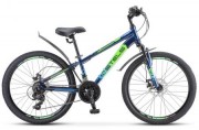 Велосипед 24' хардтейл STELS NAVIGATOR-400 MD диск, Синий/салатовый/голубой 22, 18 ск., 12' LU089244