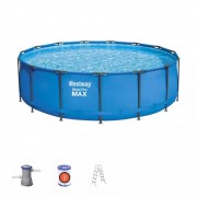 Бассейн каркасный BESTWAY SteelPro Max 457*122см, 16015л, ФИЛЬТР-НАСОС 3028 л/ч, лестница 56830