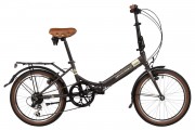 Велосипед 20' суперскладной NOVATRACK AURORA коричневый, 6 ск. 20FAURORA6S.BN4