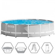 Бассейн каркасный INTEX 427х107см Prism Frame фильтр-насос 3785л/ч, лестн.с защ, настил, тент 26720