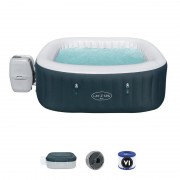 СПА-Бассейн BESTWAY Ibiza AirJet 132*132/180*180*66 см, 778 л, квадратный, аэромассаж 60015