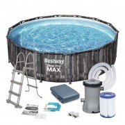 Бассейн каркасный BESTWAY SteelPro MAX 427х107 см, 13030л, фил.-насос 3028л/ч, лестница, тент 5614Z