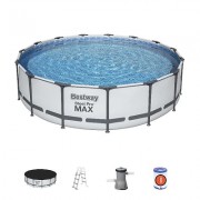 Бассейн каркасный BESTWAY Steel Pro Max 427х122см, 15232л, фил-нас. 3028л/ч, тент, лестница 5612X