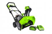 Снегоуборщик аккумуляторный Greenworks GD40SB бесщеточная (АКБ 4 А/ч и ЗУ) 2600607