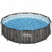 Бассейн каркасный BESTWAY Steel Pro GreyWood 366*100см, 9150л 561QX