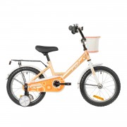 Велосипед 14' FOXX SIMPLE персиковый + передняя корзина 144SIMPLE.YE6