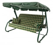 Садовые качели LETOLUX Легенда+10 COMFORT SELECTION 190 см, с подголовником, зеленый