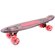 Скейтборд TECH TEAM TT 60 мм PU, пластик, ABEC-7, с подсв., Bl TRANSPARENT Light 22 Music TLS-404