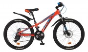 Велосипед NOVATRACK EXTREME, 24' хардтейл, рама алюм., диск, оранж., 21ск.,11'  24AHD.EXTREME.11OR9 (2019)