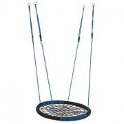 Качели-гнездо KBT Oval овальное 1*0,83 м черный/синий, веревка PP