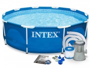 Бассейн каркасный Intex 28202 305*76 см Metal Frame С ФИЛЬТР-НАСОСОМ, 1250 л/ч, НА ОПОРАХ