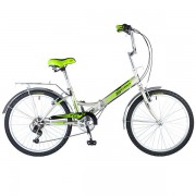 Велосипед 24' складной NOVATRACK TG тормоз V-brake, серый, 6 ск. 24 FTG 6 SV.GR 8-1 (2018)
