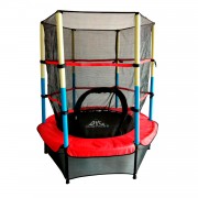 Батут DFC JUMP KIDS 55 дюймов-137 см, с сеткой, красный/желтый/синий 55INCH-JD-RYB