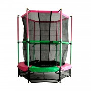 Батут DFC JUMP KIDS 55 дюймов-137 см, с сеткой, зеленый/розовый 55INCH-JD-GP