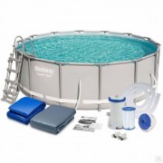 Бассейн каркасный BESTWAY Power Steel 427*122см ФИЛЬТР-НАСОС, ЛЕСТНИЦА, ТЕНТ 56444