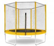 Батут Trampoline 8 диаметр 2,4 м, с защитной сеткой, желтый