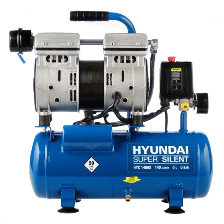 Компрессор поршневой HYUNDAI HYC 1406S безмасляный, бесшумный