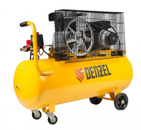 Компрессор воздушный DENZEL BCI2300/100, 2,3 кВт, 100 л, 400 л/мин., ременной привод