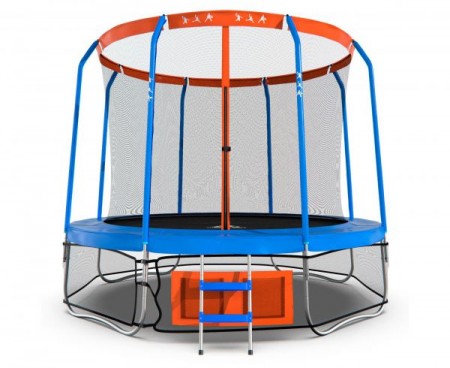 Батут DFC JUMP BASKET 12 футов-366 см, внутренняя сетка, лестница 12FT-JBSK-B (из 2-х коробок)