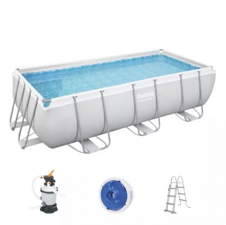 Бассейн каркасный BESTWAY Power Steel 404*201*100см пес. фил.-нас. 2006л/ч, лестн., дозатор 56442 BW