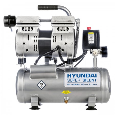 Компрессор поршневой HYUNDAI НYC 14206LMS безмасляный, бесшумный