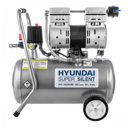 Компрессор поршневой HYUNDAI НYC 18224LMS безмасляный, бесшумный