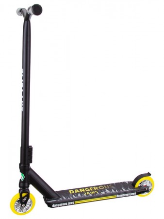 Самокат SLIDER DANGEROUS JAWS желтый, 110 мм PU, алюминий/сталь, ABEC-7, пл. 50,5*10 см, IT29G
