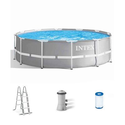 Бассейн каркасный INTEX 305*99см Prism Frame Pool 6148л, фильтр-насос 2006л/ч, лестница 26706