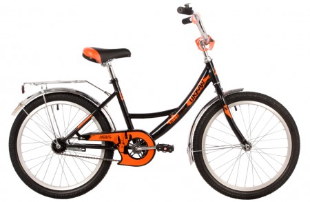 Велосипед 20' NOVATRACK URBAN чёрный, доп. колеса 203URBAN.BK22