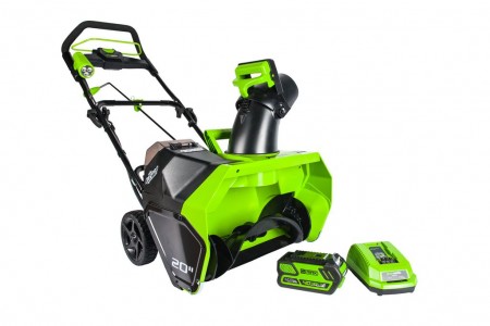 Снегоуборщик аккумуляторный Greenworks GD40SB бесщеточная (АКБ 4 А/ч и ЗУ) 2600607