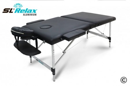 Массажный стол SL Relax Aluminium черный 1850/2110 x 700/910 x 600-810 мм BM2723-1