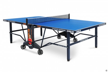 Теннисный стол GAMBLER Edition 6 всепогодный, складной, с сеткой, синий GTS-4