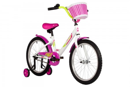 Велосипед 20' NOVATRACK TWIST белый+корзина 201TWIST.WT5