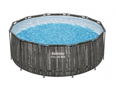 Бассейн каркасный BESTWAY Steel Pro Max GreyWood 366*122см, 10250л 561QY