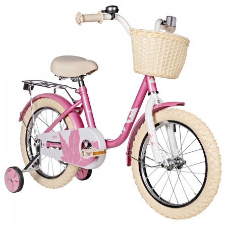 Велосипед 14' NOVATRACK MAPLE розовый+ передняя корзина 144MAPLE.PN5