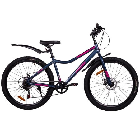 Велосипед 27,5' хардтейл, рама женская ACID Q 770 D Gray/Pink 2024, диск, 7 ск., 14,5'