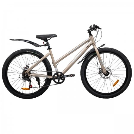 Велосипед 26' хардтейл, рама женская ACID Q 670 D Biege/Silver 2026, диск, 7 ск., 14,5'