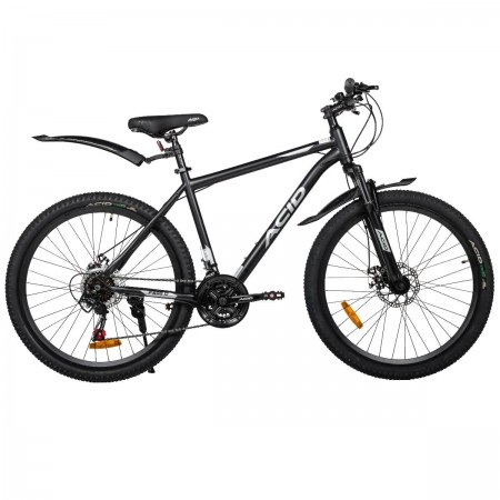 Велосипед 26' хардтейл ACID F 600 D Black Flat/Silver 17'