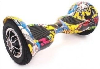 Гироскутер HOVERBOT 10' до 14 км/ч/до 25 км, C-1 Light-yellow multicolor, заряд 120 мин.
