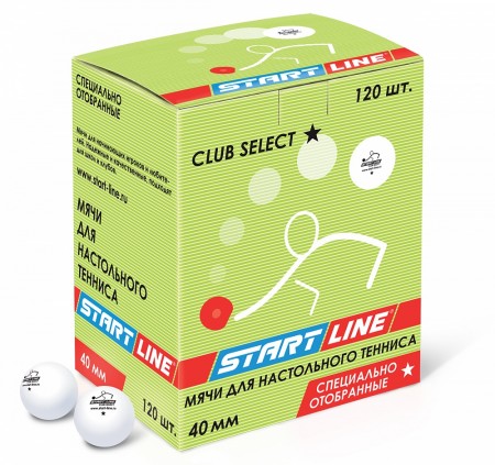 Мяч для настольного тенниса START LINE Club Select 1*   белый (в упак. 120шт.) B 120
