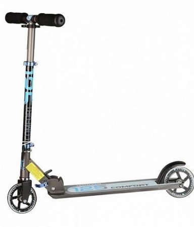 Самокат TECH TEAM TT 145 мм PU, алюмин., ABEC-5, пл. 52*10,5 см 145 COMFORT голубой 0015