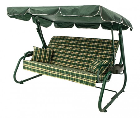 Садовые качели LETOLUX Легенда+10 COMFORT SELECTION 190 см, с подголовником, зеленый
