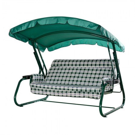 Садовые качели LETOLUX Мадрид COMFORT SELECTION 180см, с подголовником, зеленый ЛЛКЧ 05G