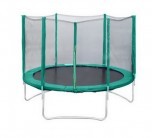 Батут КМС Trampoline 8 футов с защитной сеткой зеленый