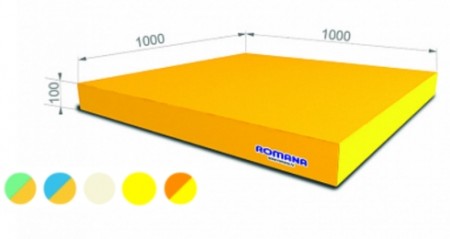 Мат гимнастический РОМАНА 1х1х0,1 м, одинарный 5.001.10