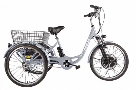 Электровелосипед 3-х колесный (грузовой) CROLAN 500W silver-1927