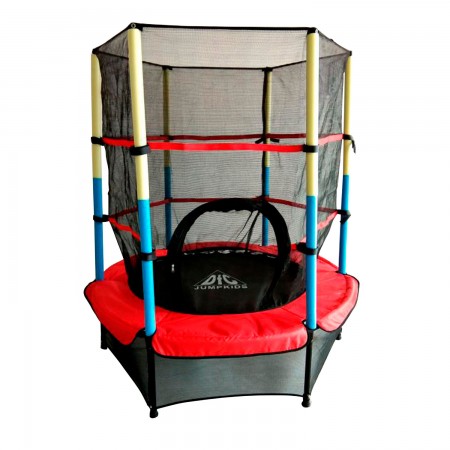 Батут DFC JUMP KIDS 55 дюймов-137 см, с сеткой, красный/желтый/синий 55INCH-JD-RYB