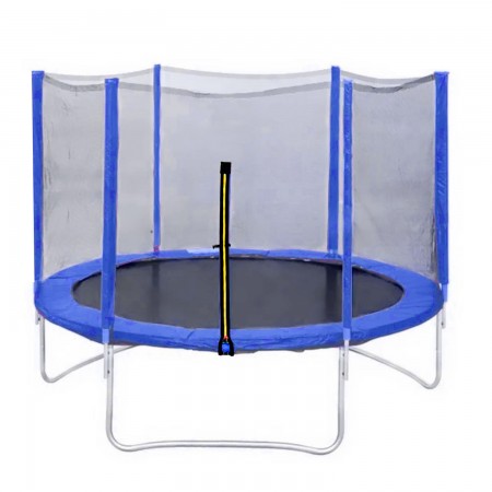 Батут DFC Trampoline Fitness 8 футов-244 см, с наружной сеткой, синий 8FT-TR-B